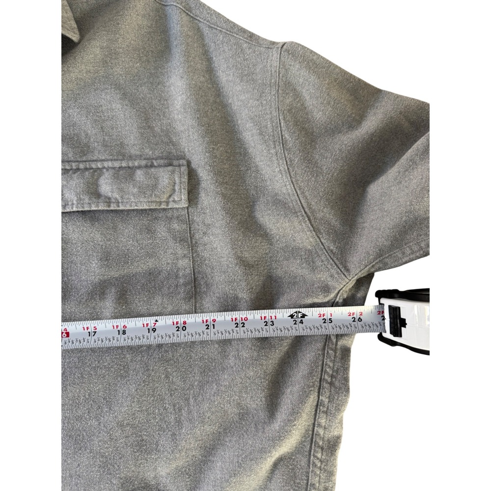 Frank & Eileen McLoghlin Flannel Utility Shirt Jacket Gray Melange XS/S - Picture 7 of 9